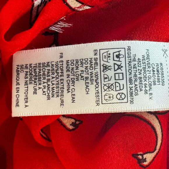 Women's Top XXI Red Swan Boho Chic Funky Top Blouse Large - Picture 5 of 7